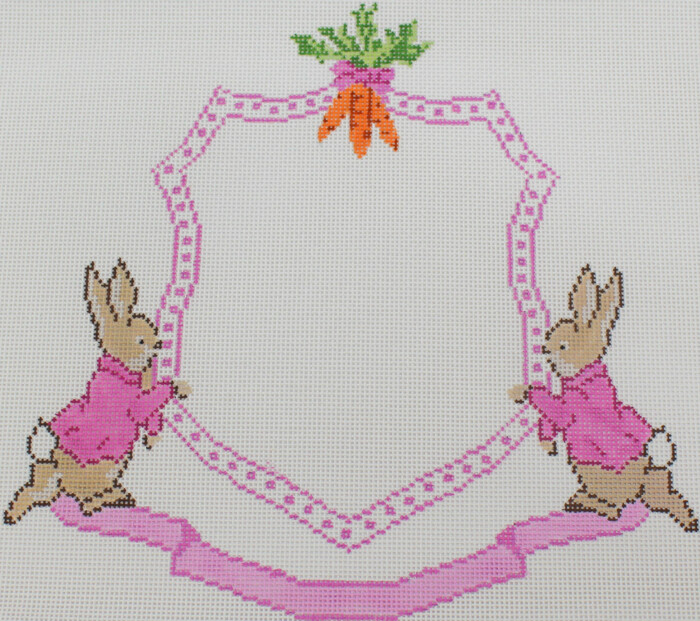 Petter Rabbit Crest-Pink-18 Count
